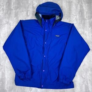 Vintage Patagonia Glade Runner Jacket Mens M Blue Hooded Full Zip Outdoors Ski